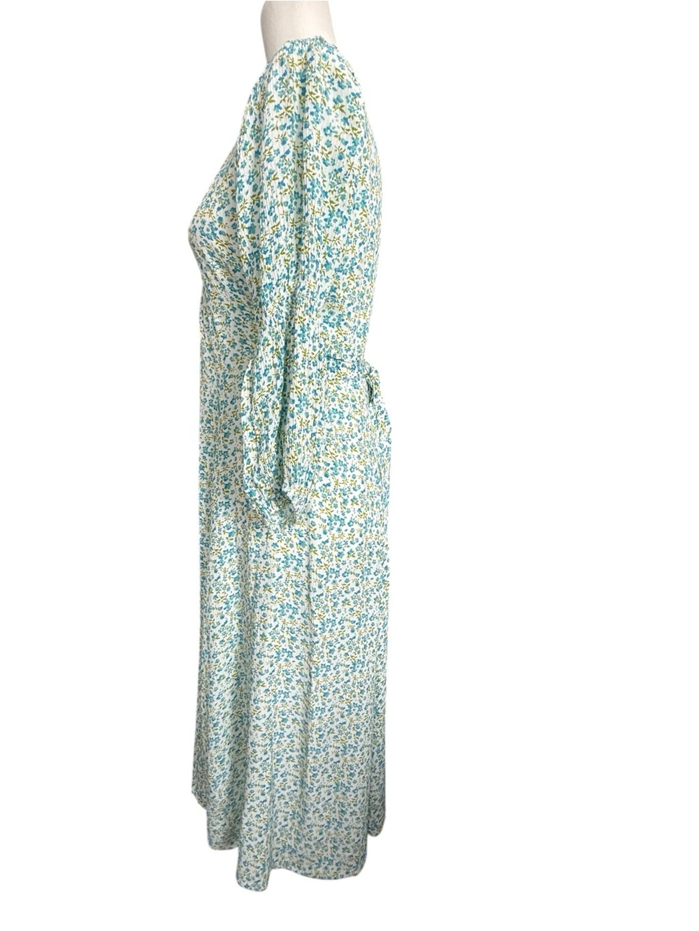 Faithfull The Brand Maud Midi Dress Tilde Floral Print Blue White Rayon Size 6 M - Picture 10 of 16
